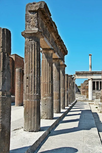 Pompei 2017 Ruiny Starożytnego Rzymskiego Miasta Pompeje Zniszczone Przez Wybuch — Zdjęcie stockowe