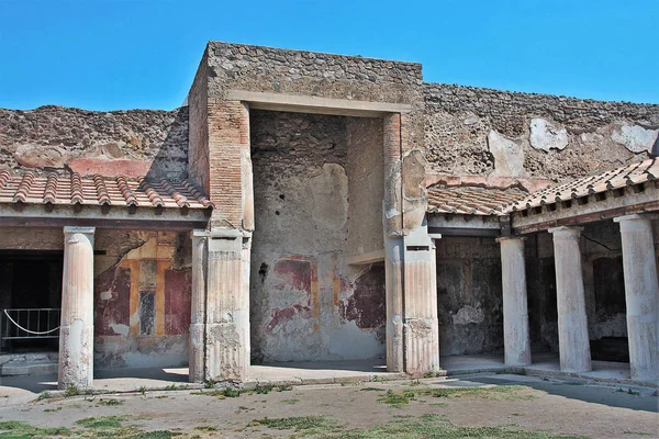 Pompei 2017 Antik Roma Şehir Vesuvius Patlama Yok Pompeii Kalıntıları — Stok fotoğraf