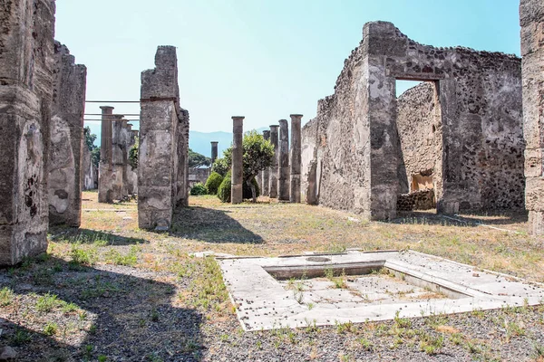 Pompei 2017 Ruins Ancient Roman Town Pompeii Destroyed Vesuvius Eruption — Stock Photo, Image