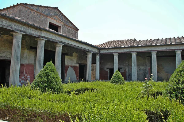 Vid Pompeji 2017 Ruinerna Antika Romerska Staden Pompeji Förstördes Vid — Stockfoto