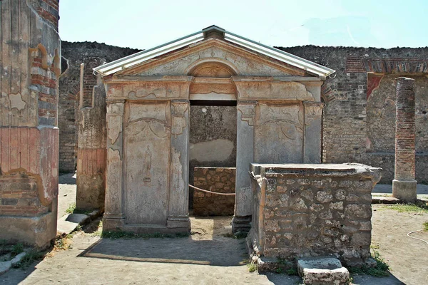 Pompei 2017 Temple Iside Ancienne Ville Romaine Pompéi Détruit Par — Photo