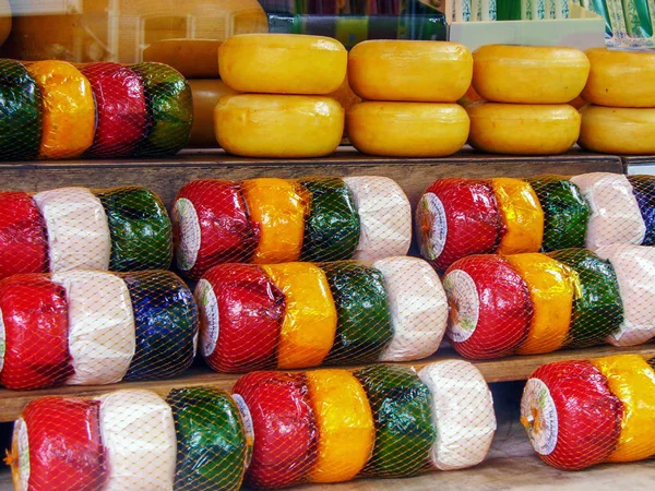 Ruedas Multicolores Queso Edam Ciudad Edam Países Bajos — Foto de Stock