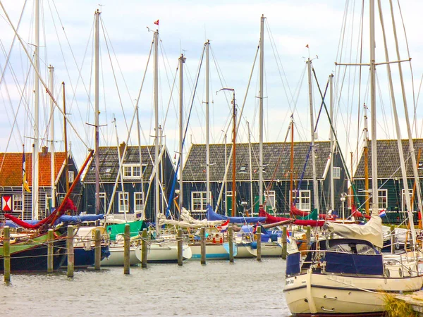 Marken Hollanda Nın Adanın Limanı — Stok fotoğraf