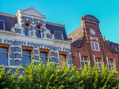 Monnickendam, Hollanda'nın tarihi şehirde eski bina 