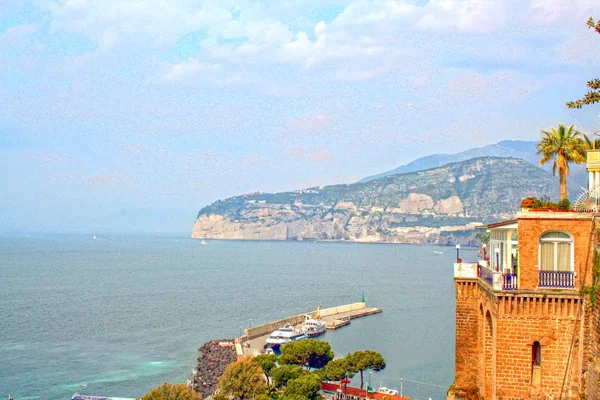 Manzara Sorrento Yarımadası Körfez Naples Talya — Stok fotoğraf