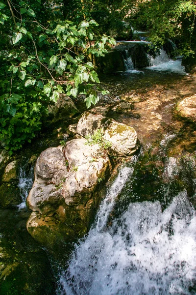 Красиві Середовища Навколо Річки Bussento Відродження Природний Заповідник Чиленто Національний — стокове фото