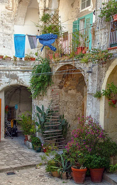 Blick Auf Die Stadt Matera Und Historische Steine Unesco Welterbe — Stockfoto