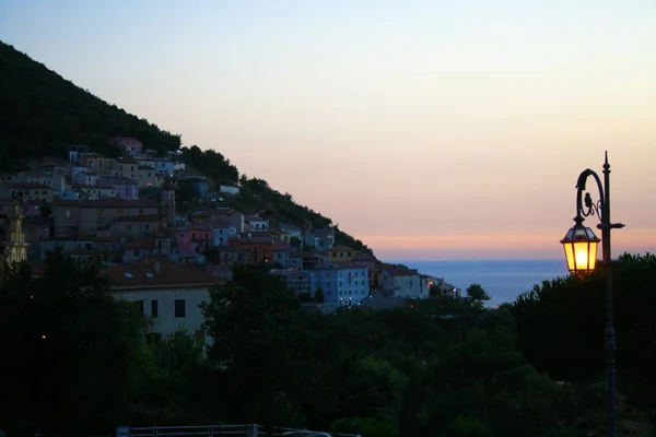 Utsikt Över Den Maratea Solnedgången Basilicata Region Italien — Stockfoto