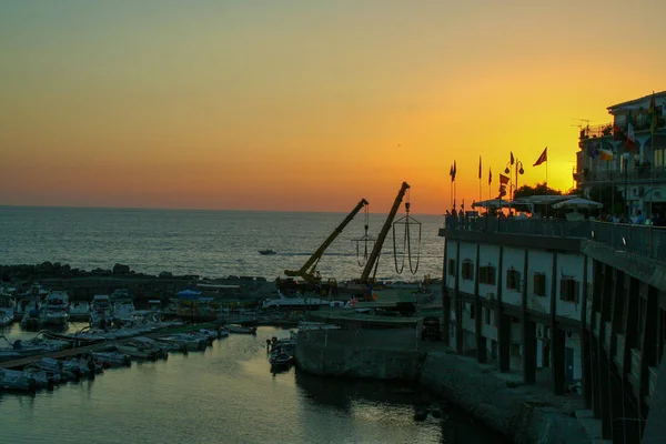 Weergave Van Diamante Bij Zonsondergang Calabrië Italië — Stockfoto