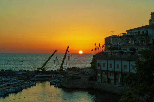 Vista Diamante Tramonto Calabria Italia — Foto Stock