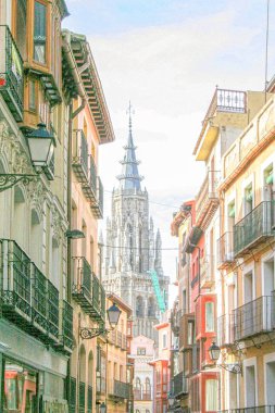 Toledo adlı - İspanya - Şubat 2010 - şehrin eski Merkezi