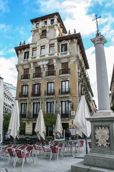 Plaza Ramales Ramales Plein Met Ricardo Angustias Paleis Madrid Spanje — Stockfoto