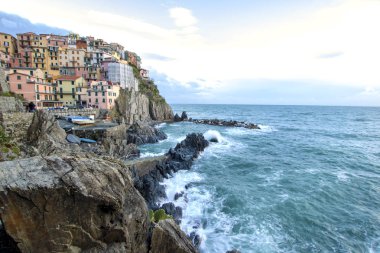 Manarola görünümünü şafak