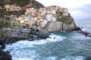 Manarola görünümünü şafak