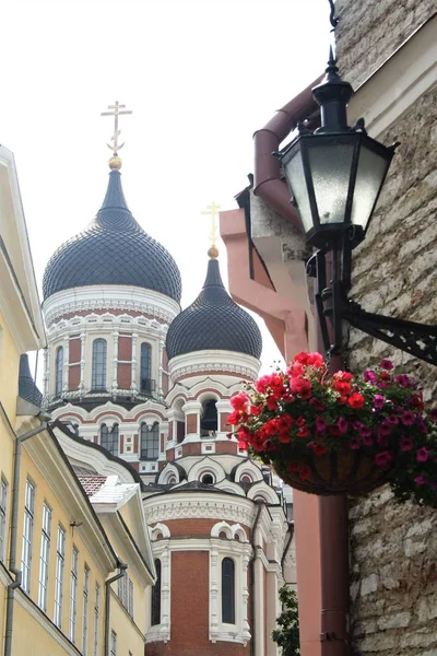 Олександро-Невський собор у Старому місті Таллінський — стокове фото