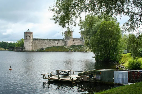 Středověký hrad v Savonlinně — Stock fotografie