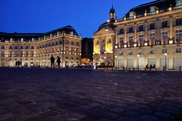 Place de la bourse at night — Stock fotografie