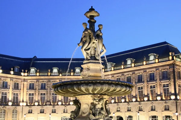 Place de la bourse at night — 图库照片