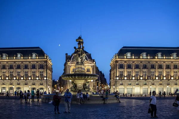 Place de la bourse di notte — Foto Stock