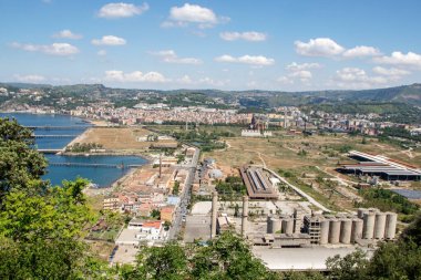 Bagnoli ve Napoli Körfezi manzarası, Napoli, İtalya