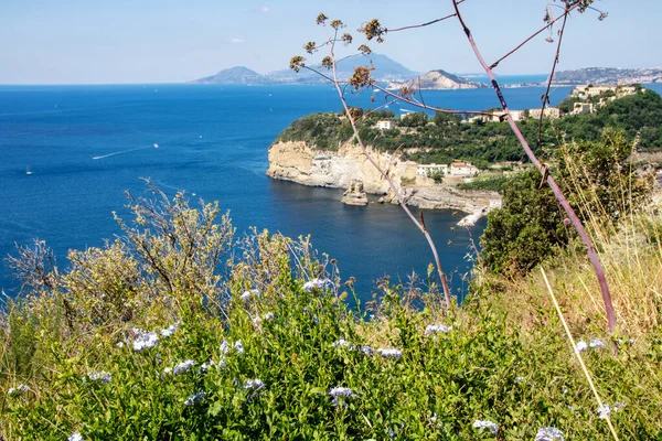 Paisaje Costa Golfo Nápoles Visto Desde Parque Virgliano Posillipo — Foto de Stock