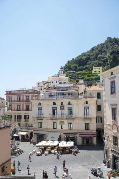 Amalfi Talya Haziran 2020 Şehir Merkezindeki Meydanda — Stok fotoğraf
