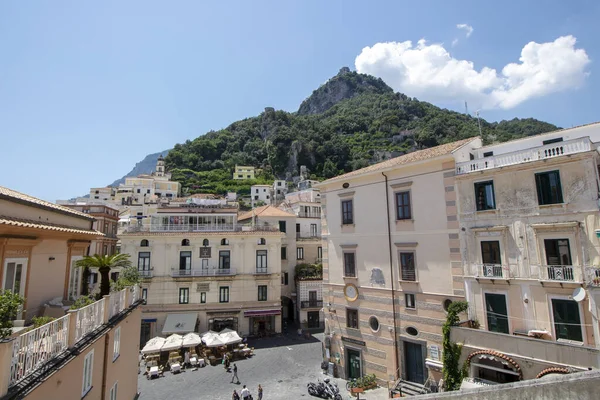 Amalfi Italia Junio 2020 Plaza Centro Ciudad — Foto de Stock