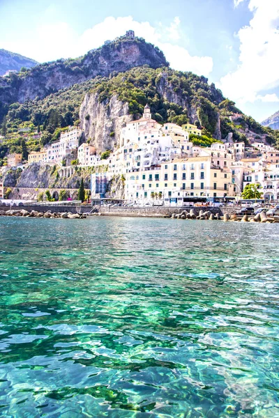 Amalfi Itália Junho 2020 Paisagem Aldeia Litoral — Fotografia de Stock