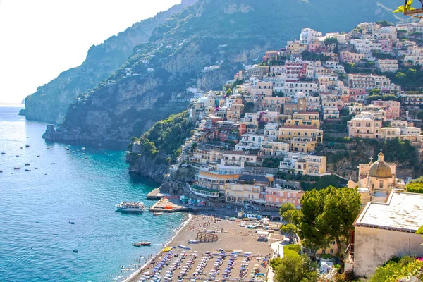 Vista Del Pequeño Pueblo Positano Costa Amalfi Italia — Foto de Stock