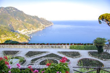 Ravello - İtalya - Temmuz 2020 'de Villa Rufolo' nun güzel bahçesi