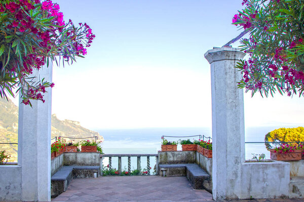 At Ravello - Italy - On july 2020 - The beautiful garden of Villa Rufolo