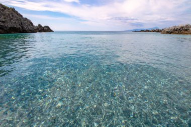İtalya 'nın Basilicata kentindeki Maratea kıyı şeridinin manzarası