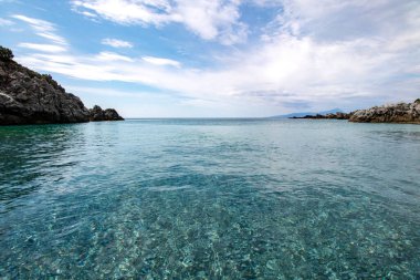 İtalya 'nın Basilicata kentindeki Maratea kıyı şeridinin manzarası