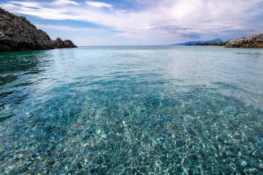 İtalya 'nın Basilicata kentindeki Maratea kıyı şeridinin manzarası