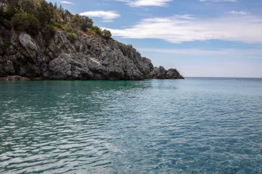 İtalya 'nın Basilicata kentindeki Maratea kıyı şeridinin manzarası