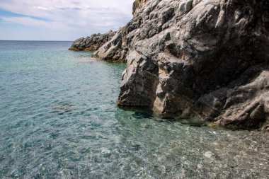 İtalya 'nın Basilicata kentindeki Maratea kıyı şeridinin manzarası