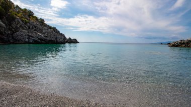 İtalya 'nın Basilicata kentindeki Maratea kıyı şeridinin manzarası