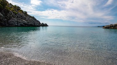 İtalya 'nın Basilicata kentindeki Maratea kıyı şeridinin manzarası