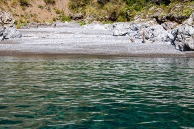 İtalya 'nın Basilicata kentindeki Maratea kıyı şeridinin manzarası 