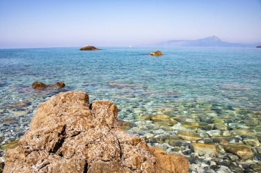Maratea sahil ve plaj Manzara manzara, Basilicata bölge, Ital