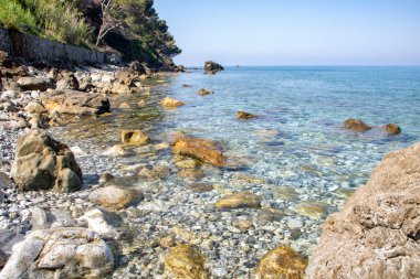 Maratea sahil ve plaj Manzara manzara, Basilicata bölge, Ital