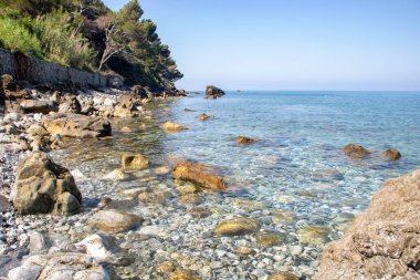 Maratea sahil ve plaj Manzara manzara, Basilicata bölge, Ital