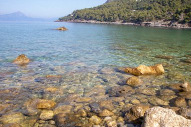 Maratea sahil ve plaj Manzara manzara, Basilicata bölge, Ital