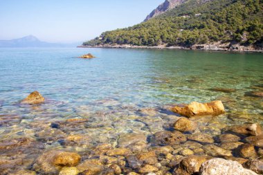 Maratea sahil ve plaj Manzara manzara, Basilicata bölge, Ital