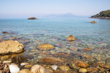 Maratea sahil ve plaj Manzara manzara, Basilicata bölge, Ital