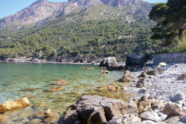 Maratea sahil ve plaj Manzara manzara, Basilicata bölge, Ital