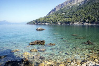 Maratea sahil ve plaj Manzara manzara, Basilicata bölge, Ital