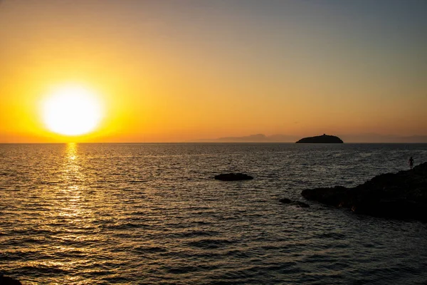 Atemberaubender Sonnenuntergang Der Küste Von Diamante Region Kalabrien Italien — Stockfoto