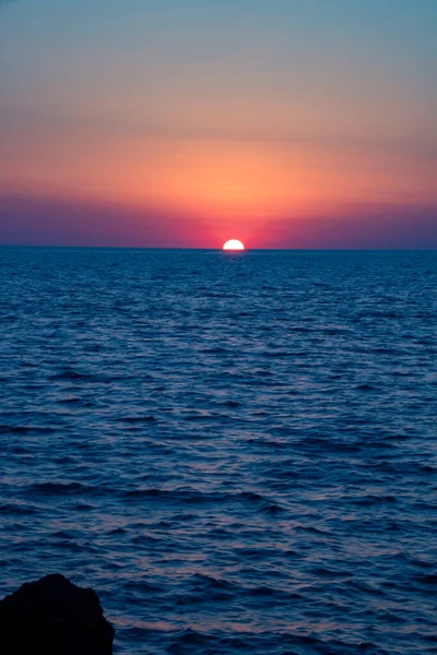 Breathtaking Sunset Coast Diamante Calabria Region Italy — Stock Photo, Image