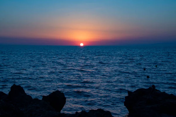 Закат Солнца Побережье Итальянского Региона Калькутта — стоковое фото